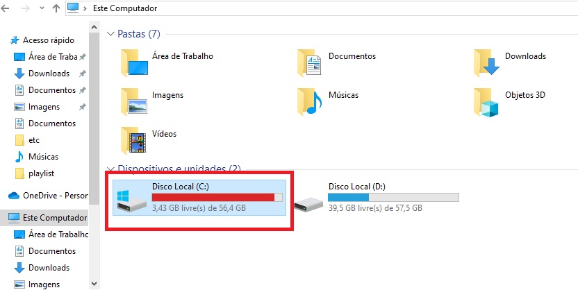 Disco Local / Favoritos Google Chrome / Seu Tutorial