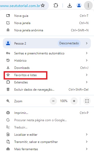 Favoritos listas no Google Chrome / Seu Tutorial