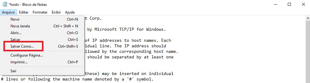 Salvar hosts / Seu Tutorial