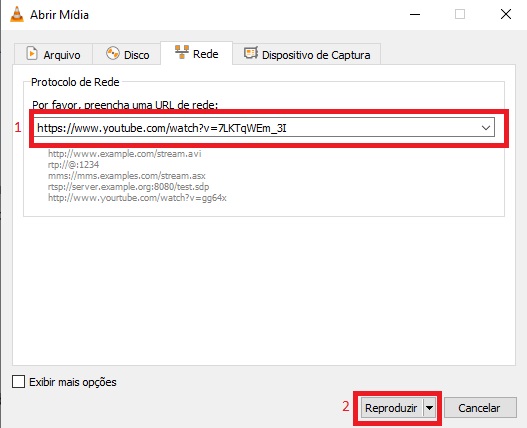 Reproduzir vídeo do YouTube no VLC / Seu Tutorial