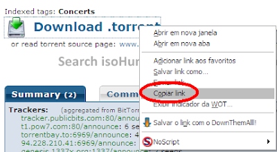 Link do torrent / Seu Tutorial