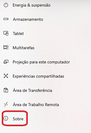 Menu Sobre Windows / Seu Tutorial