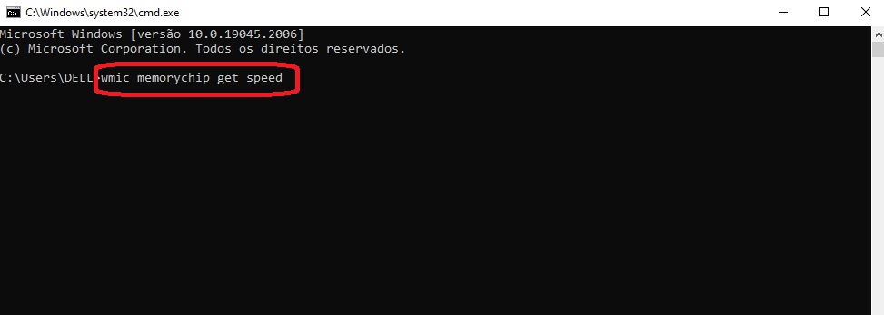 wmic memorychip get speed / Seu Tutorial