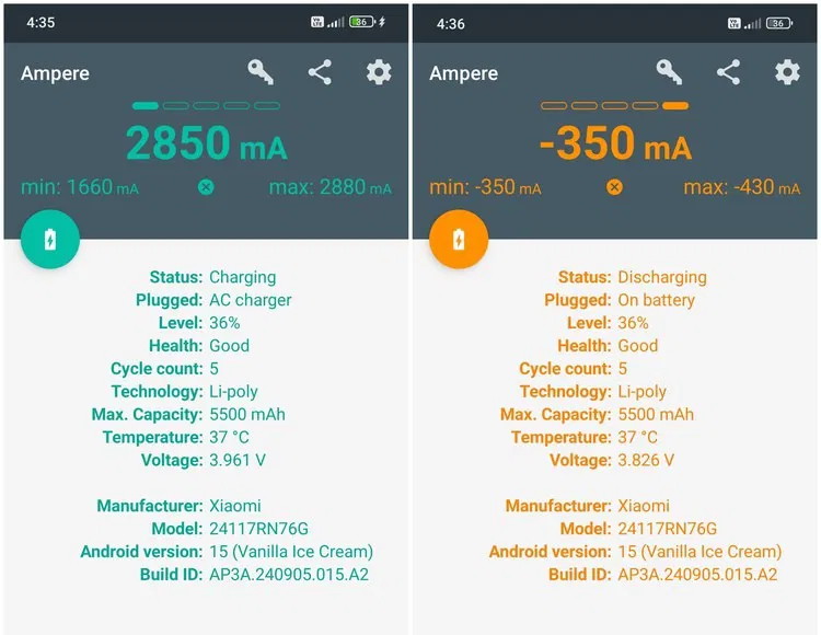 Ampere / Como medir a velocidade de carregamento e descarregamento do seu telefone Android / Seu Tutorial