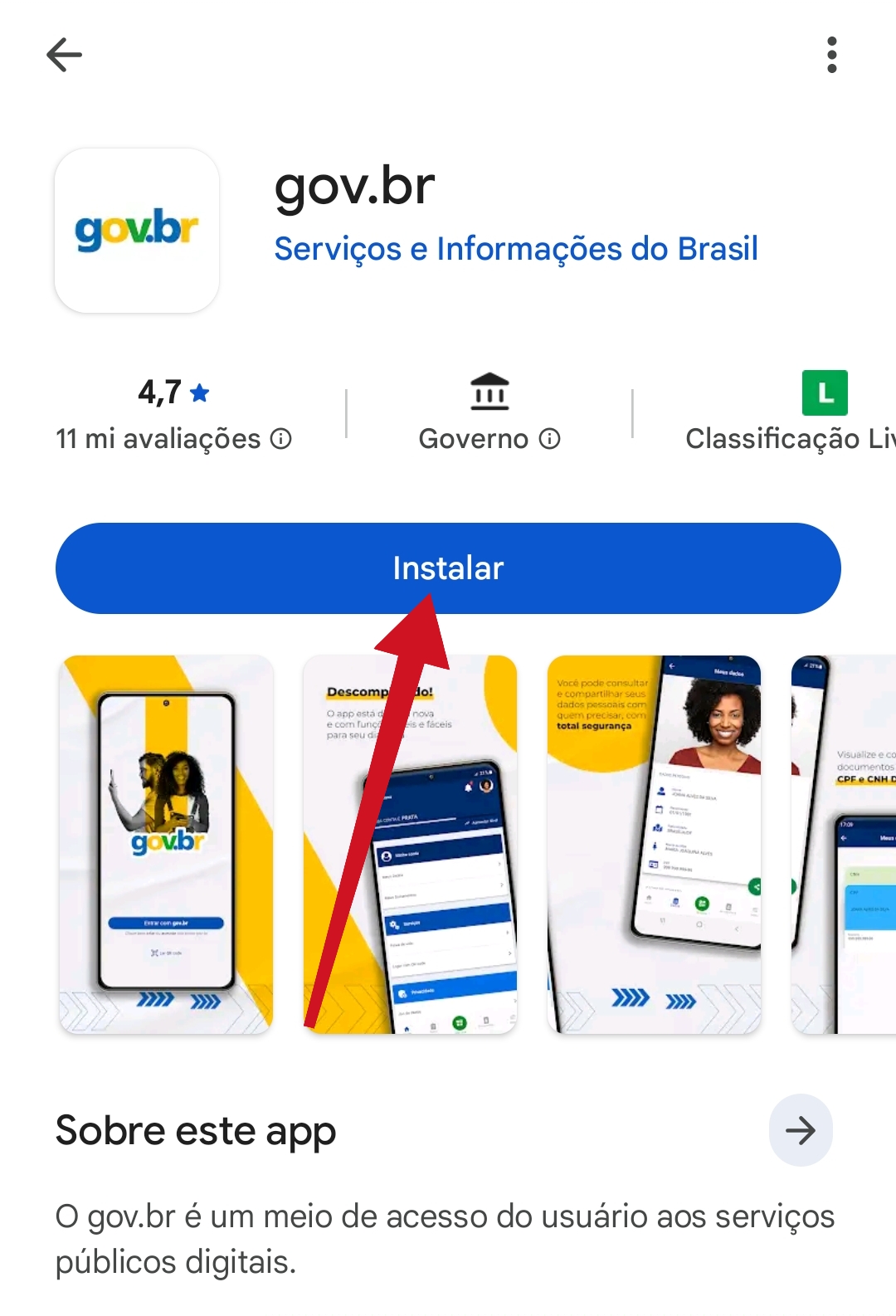 Aplicativo da conta Gov / Seu Tutorial