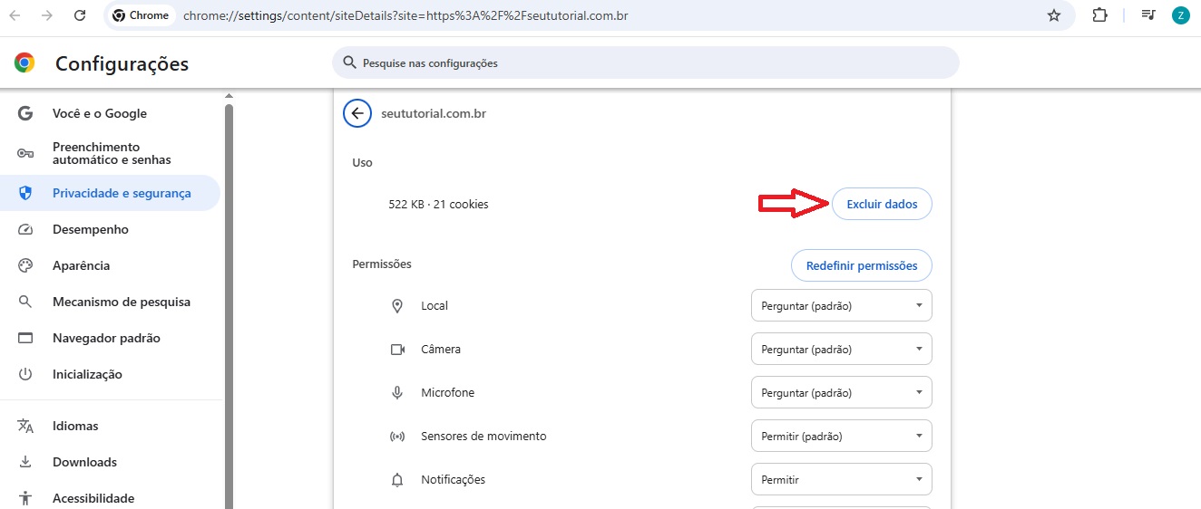 Excluir cache de site específico no Google Chrome / SEU TUTORIAL