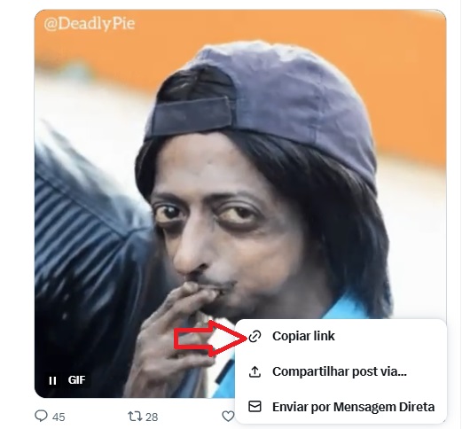 Copiar link de GIF no X / Seu Tutorial