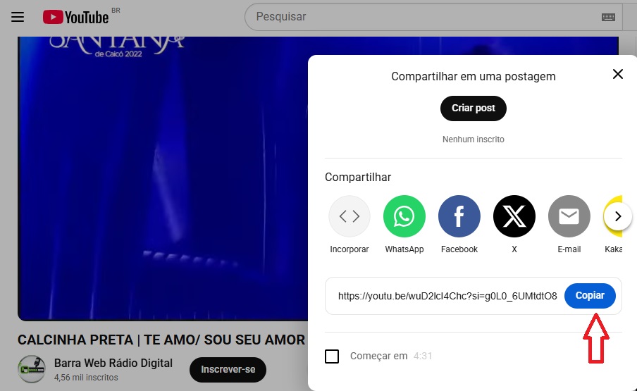 Como copiar link do YouTube / SEU TUTORIAL