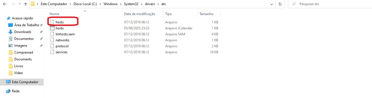 Hosts Windows / SEU TUTORIAL